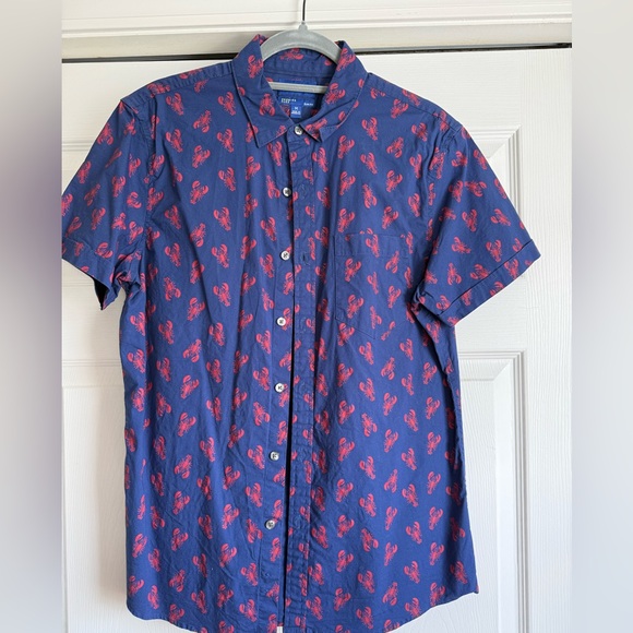 Apt. 9 Other - Apt. 9 Men's Navy and Red Lobster Print Shirt